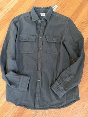 NWT Old Navy Gray Workwear Button-Up Shirt